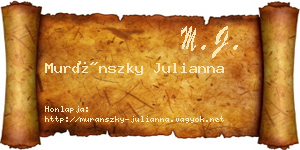 Muránszky Julianna névjegykártya